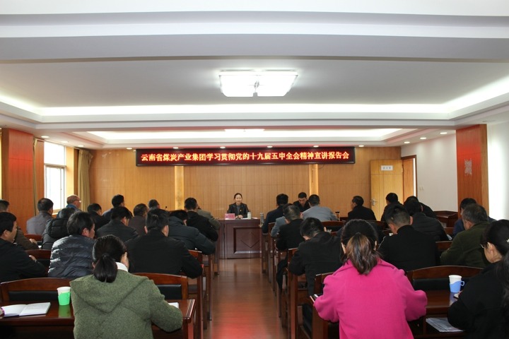 集团党委委员、、财务总监莫晓丹到羊场煤矿宣讲党的十九届五中全会精神