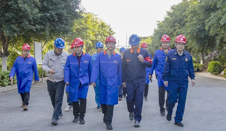 开远市委副书记、市长解凌云一行到解化化工分公司开展化工清静专项检查