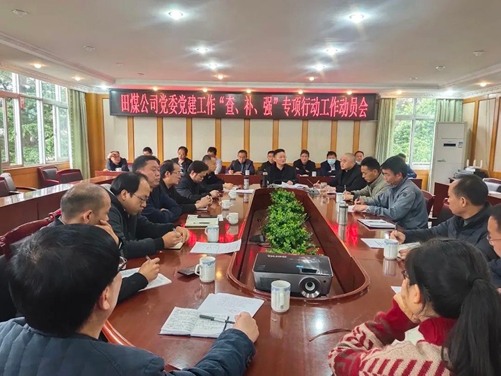田坝煤矿公司党委召开党建事情“查、、补、、强”专项行动事情发动会