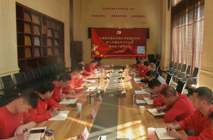 【聚焦云煤】云煤（太阳集团城网站2018）集团党委委员、纪委书记翁立志一行到恩洪煤业公司列席指导2023年第八次党委理论学习中心组集中学习钻研会